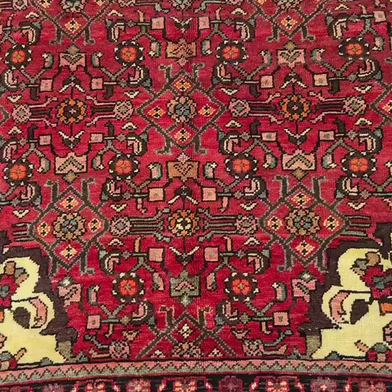 5x10 ft Vintage Anatolian Rug: 1930s Hand-Knotted Wool Carpet