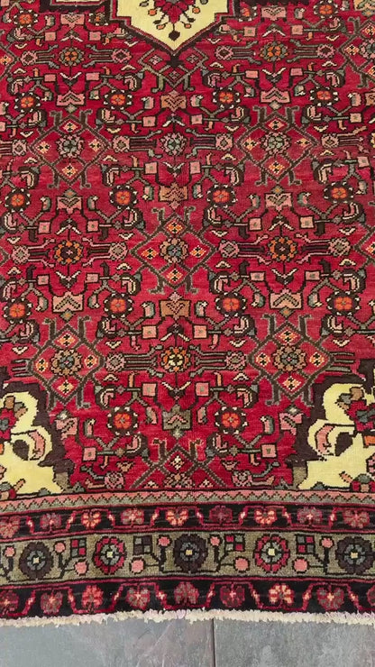 5x10 ft Vintage Anatolian Rug: 1930s Hand-Knotted Wool Carpet