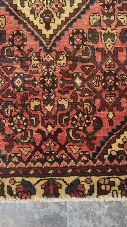 3x4 ft Adana Tribal  Rug, 1930s Vintage Geometric Wool Carpet, Hand Knotted Oriental Area Rug