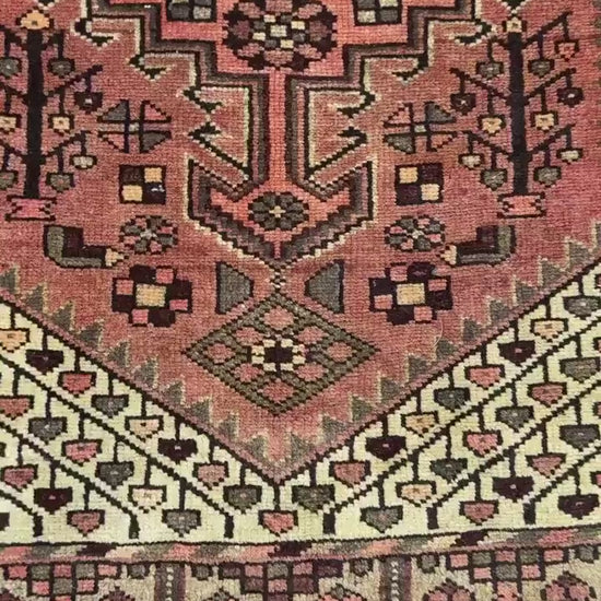 3x4 ft Geometric Village Rug, 1930s Vintage Hand Knotted Wool Carpet, Anatolian Oriental Small Area Rug