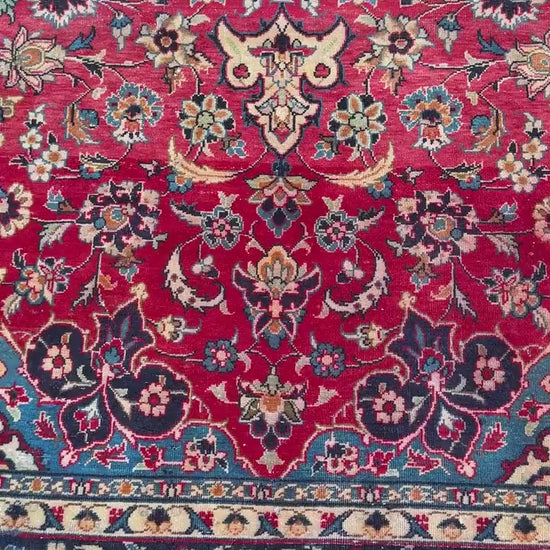 7x12 ft Vintage Anatolian Hand Knotted Geometric Wool Rug