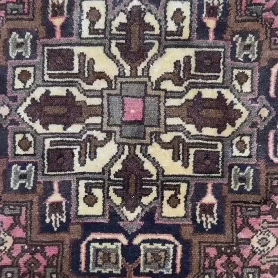 3x5 ft Farmhouse Rug, 1920s Vintage Geometric Wool Carpet, Anatolian Oriental Village Area Rug