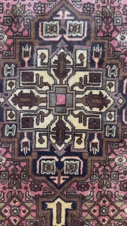 3x5 ft Farmhouse Rug, 1920s Vintage Geometric Wool Carpet, Anatolian Oriental Village Area Rug