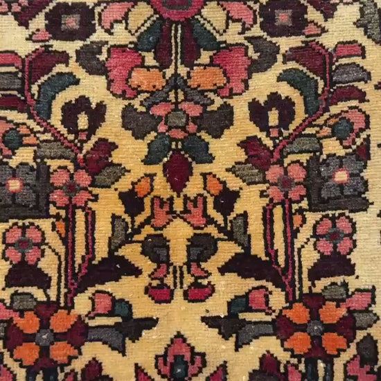 2.1x3.7 ft Vintage 1930s Adana Tribal  Rug, Geometric Wool Carpet, Hand Knotted Oriental Village Accent