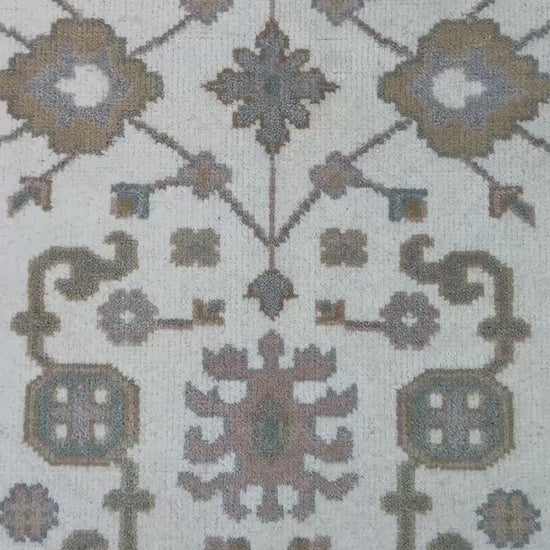 4x6 ft Handmade Ushak Rug: Modern Bohemian Wool Carpet
