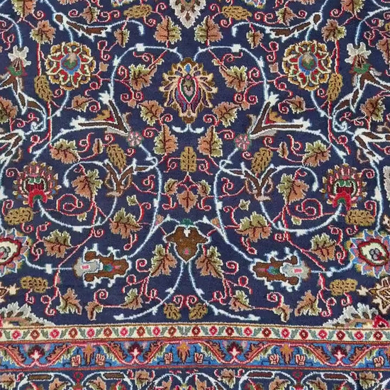 10x13 ft. 1960s Hand Knotted Kashmar Rug: Vintage Gonbad Wool Area Rug
