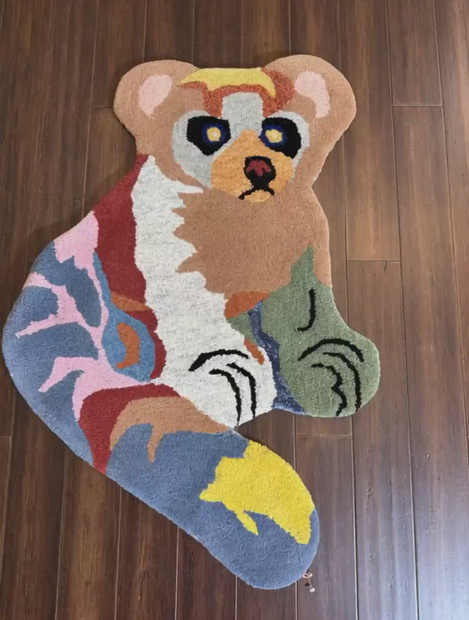 Handmade Wool Animal Rug, Kohala Turkish Design, Nursery Decor 2x3