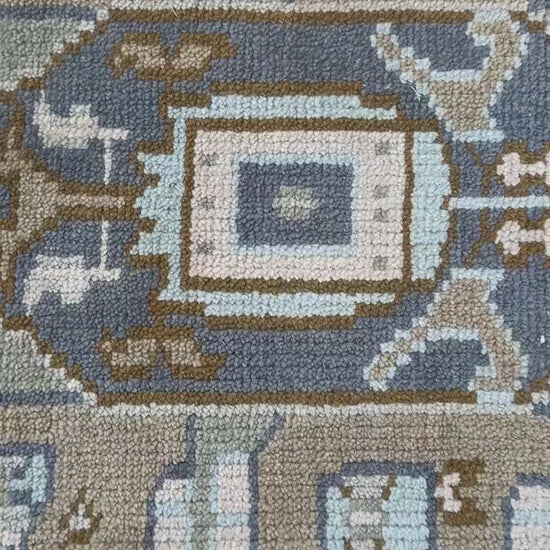5x7.9 ft Wool Rug: Vintage-Style Kazak Geometric Area Carpet