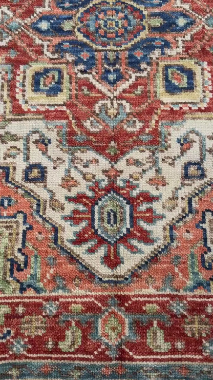 4x6 ft Oushak Bohemian Turkish Rug: Hand Knotted Contemporary Wool Area Rug